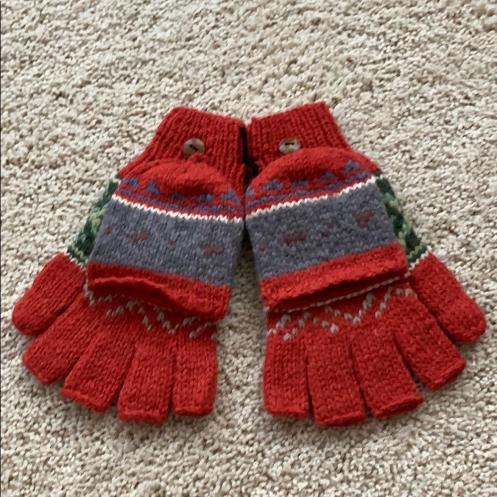 Red Wool Gloves
